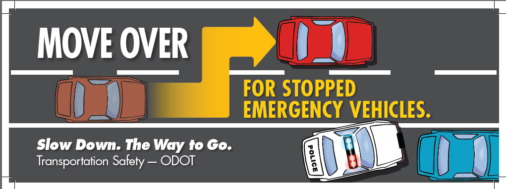 Slow Down or Move Over for Stoped Emergency Vehicles